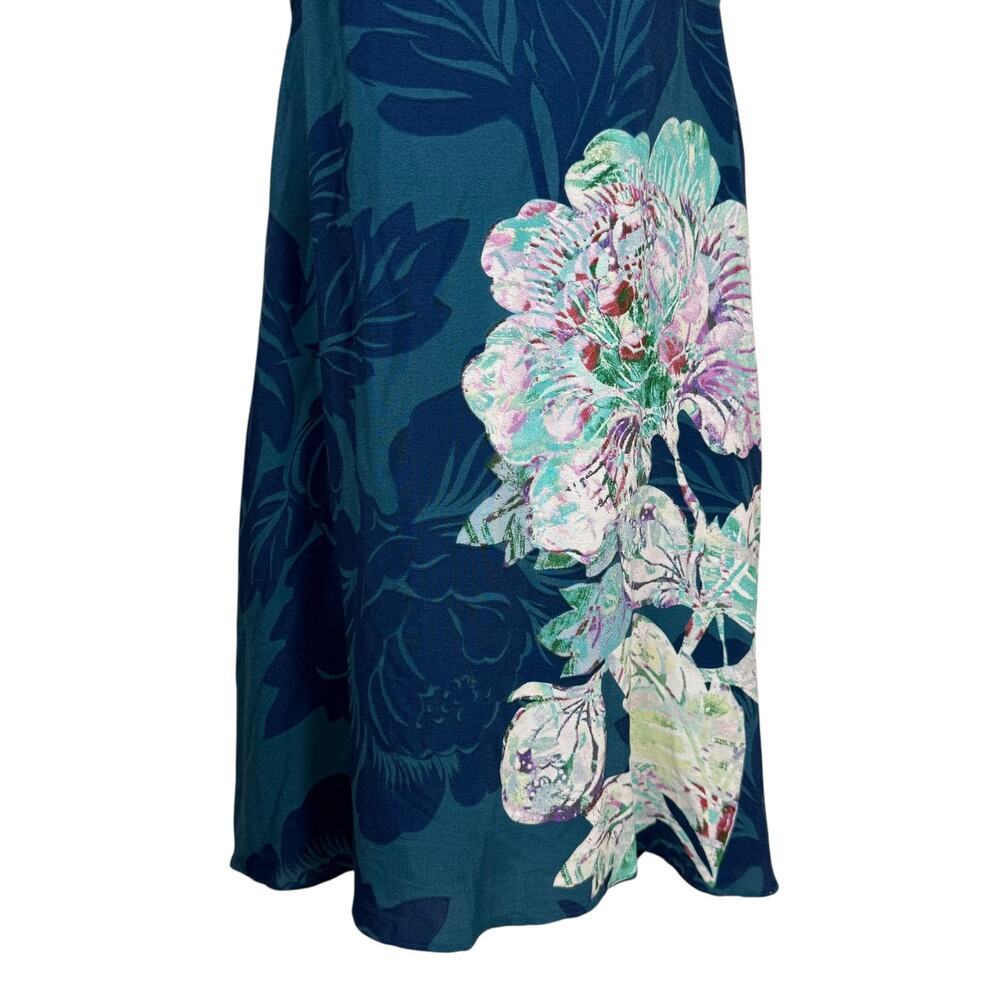 Anthropologie Dress Women 0 Petite Blue Maeve Ella Floral Feminine wedding guest - Picture 4 of 12